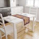 Mor Damask Desen Runner 140x45CM