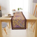 Mor Damask Desen Runner 140x45CM - Görsel 2