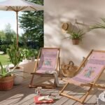 Pembe Leopar Tasarımlı Katlanabilir Şezlong - SZL24 - Görsel 4