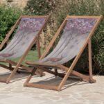 Purple Mini Flowers And Gazels Şezlong - SZL300 - Görsel 2