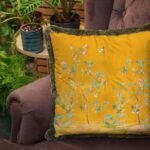 Sarı Çiçek Tasarımlı Yastık -EY315 - Görsel 3