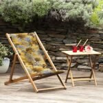 Sarı Tropikal Katlanabilir Şezlong - SZL28 - Görsel 4