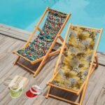 Sarı Tropikal Katlanabilir Şezlong - SZL28 - Görsel 6