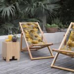 Sarı Tropikal Katlanabilir Şezlong - SZL28 - Görsel 8