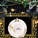 Siyah Büst Detaylı Amerikan Servis 4'lü Set - 35X50