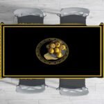 Siyah Büst Detaylı Masa Örtüsü 160x220cm - Görsel 4