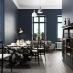 Siyah Çiçek Masa Örtüsü 160x220CM