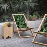 Siyah Palmiye Katlanabilir Şezlong - SZL12 - Görsel 4