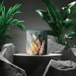 Tropikal Yaprak Tasarımlı Puf - Görsel 4