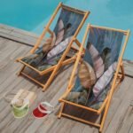 Tropikal Yaprak Tasarımlı Şezlong - SZL316 - Görsel 5