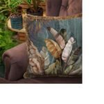 Tropikal Yaprak Tasarımlı Yastık - EY316 - Görsel 3