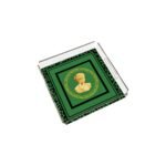 Yeşil Büst Detaylı Pleksi Tepsi - PT2106 - 25x25cm