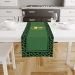 Yeşil Büst Detaylı Runner Örtüsü 140x45CM - Görsel 3
