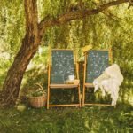 Yeşil Çiçek Tasarımlı Şezlong - SZL314