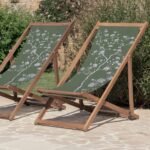 Yeşil Çiçek Tasarımlı Şezlong - SZL314 - Görsel 5