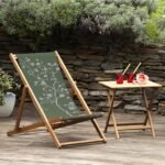 Yeşil Çiçek Tasarımlı Şezlong - SZL314 - Görsel 9