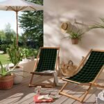 Yeşil Kareli Katlanabilir Şezlong - SZL29 - Görsel 3