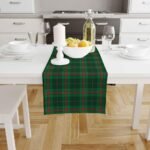 Yeşil Kareli Runner Örtüsü - 140x45CM