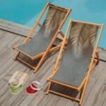 Yeşil Palmiye Yaprak Detaylı Şezlong - SZL312 - Görsel 10