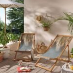 Yeşil Palmiye Yaprak Detaylı Şezlong - SZL312 - Görsel 3