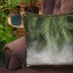 Yeşil Palmiye Yapraklar Yastık - EY312 - Görsel 4