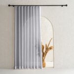 Gri Mat Keten Desen Tül Perde | Calvora - Görsel 2