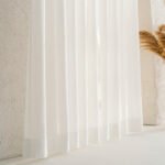 Ekru Foldet Keten Desen Tül Perde | Calvora - Görsel 3